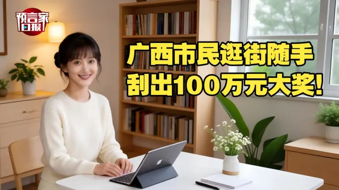 广西市民逛街竟随手刮出100万元大奖！