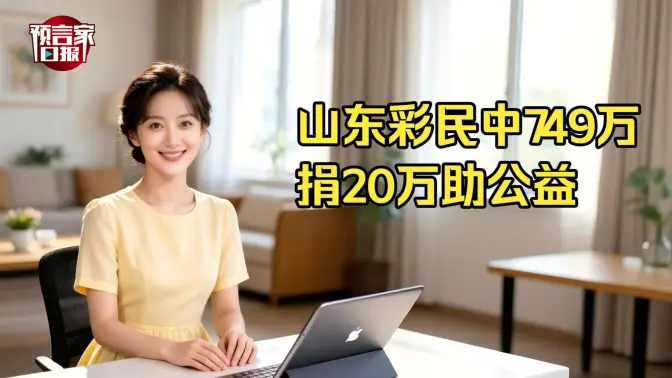 山东彩民中749万捐20万助公益