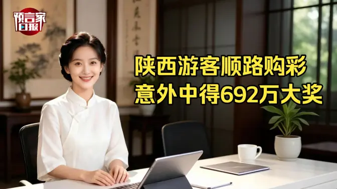 陕西游客顺路购彩意外中得692万大奖