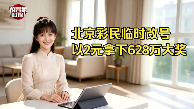 北京彩民临时改号以2元拿下628万大奖